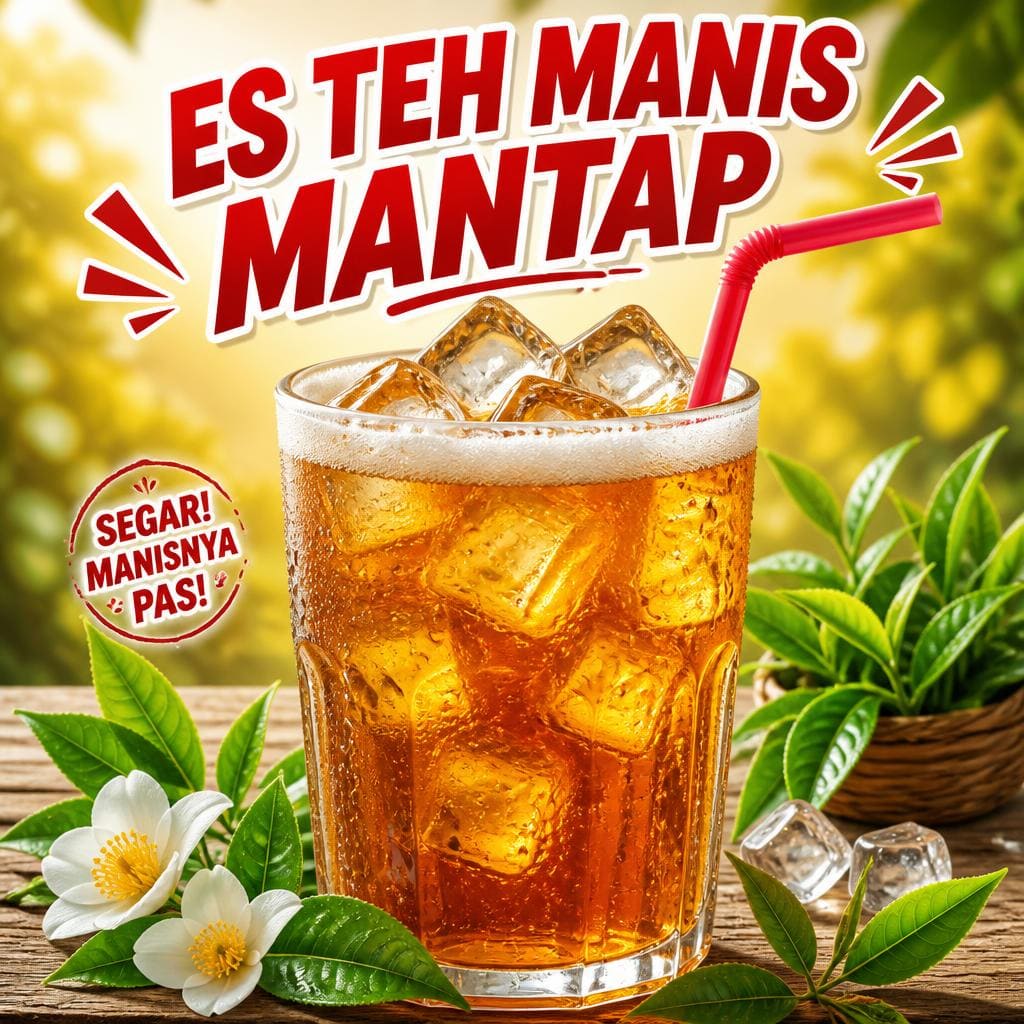 ES TEH MANIS MANTAP Warkop Fresh dengan rasa teh manis segar